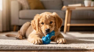 Puppy chewing toy, how to stop puppy from biting