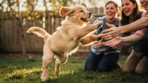 How to stop puppy from jumping on people in yard